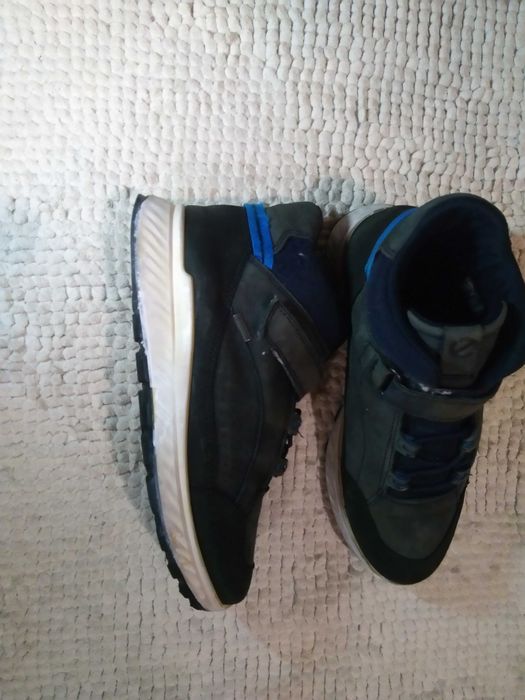 Мужские,демисезоннные,кожаные ботинки,Ecco