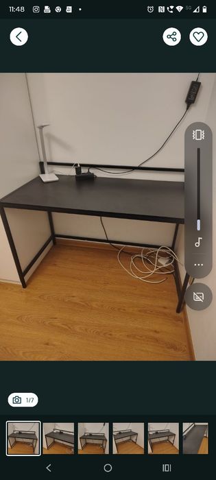 Biurko stolik Tistrup Toaletka czarna