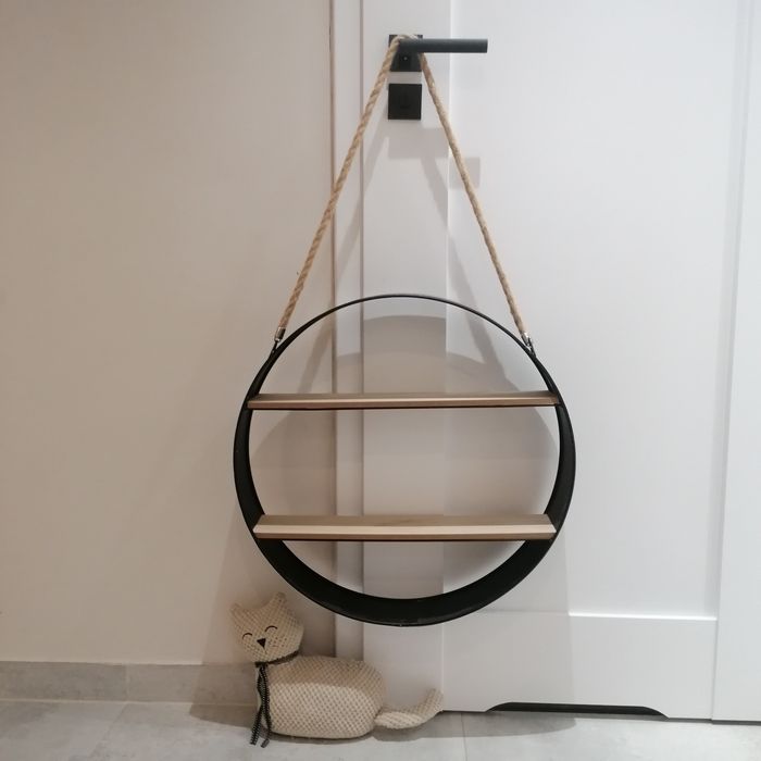 Loftowa półka metalowa fi 53cm