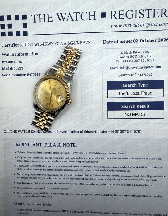 Rolex Datejust 36 mm  Jak Nowy ref. 16223 box + certyfikat