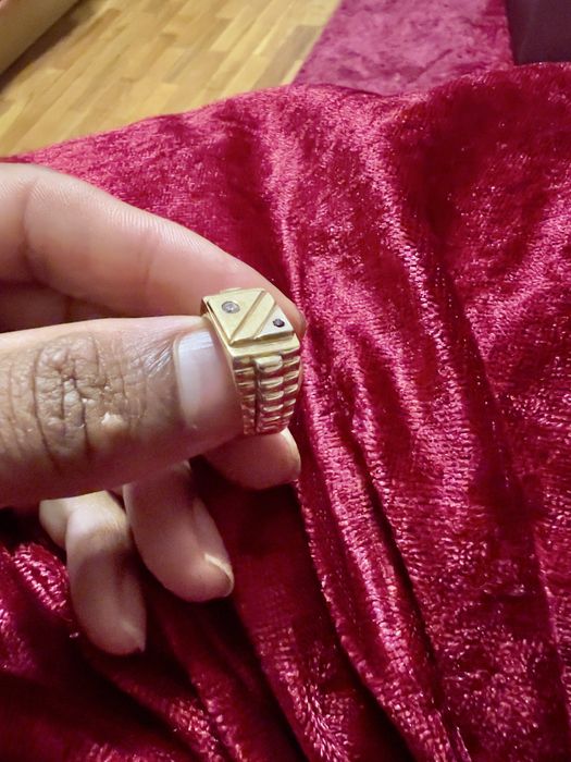 Anel Rolex Ouro com Pedras rubi