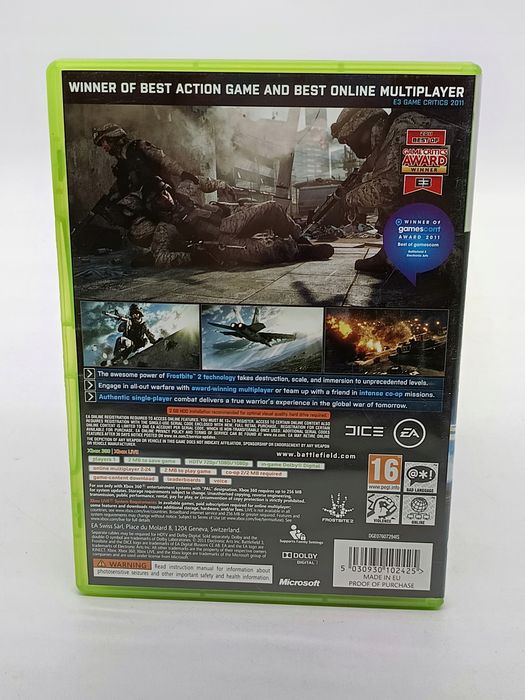 battlefield 3 xbox 360 pudełkowa
