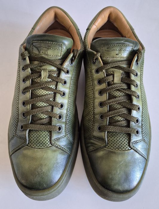 SANTONI roz. 46 30 cm delikatna skóra naturalna w całości made in italy