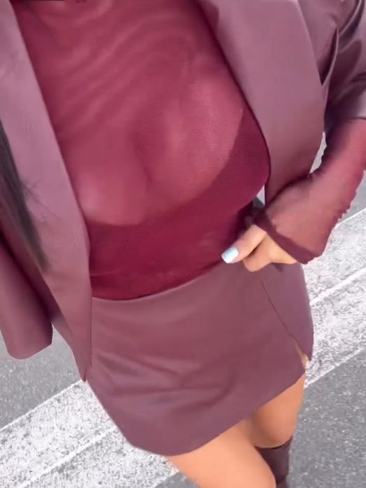 Bluzka siatka Siateczka la milla rozmiar 1 bordo