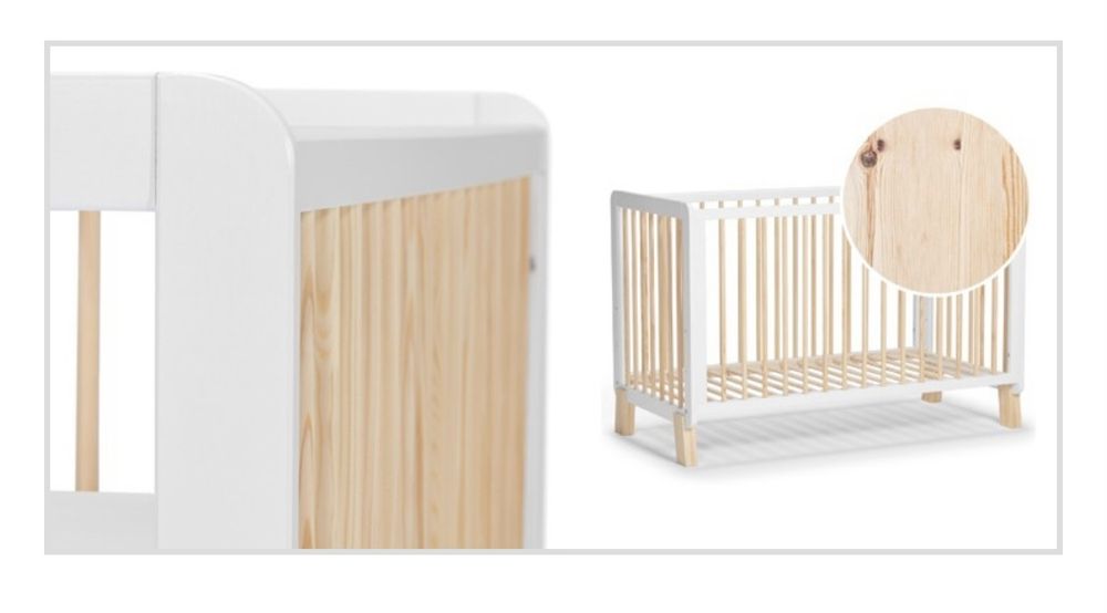 Kinderkraft дитяче ліжечко 2в1 LUNKY+матрац