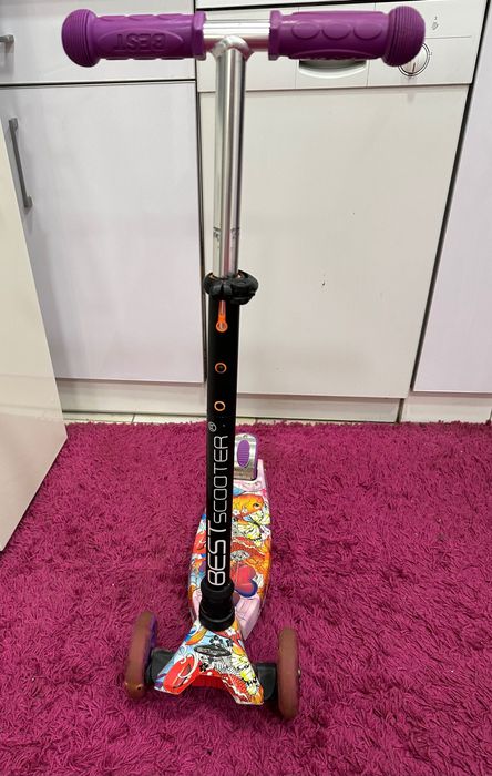 Самокат трехколес. Best Scooter Бабочки и Лошадка Качалка деревянная