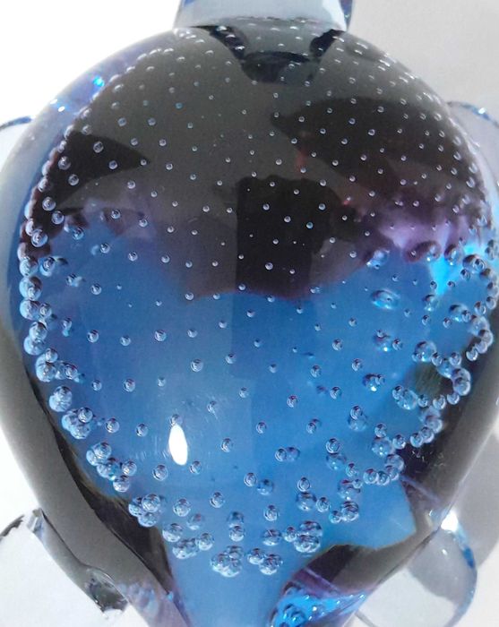 Tartaruga decorativa em vidro soprado