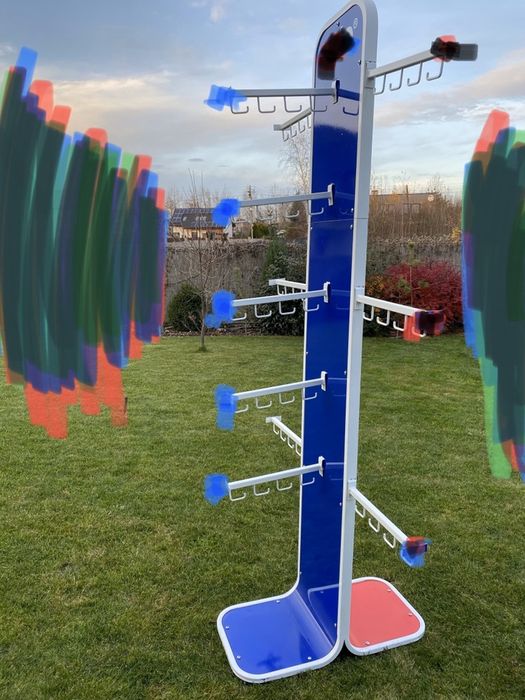 Stojak reklamowy, stand wystawienniczy, targowy, zawieszki na towary