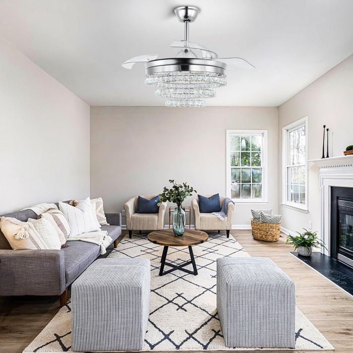 Lampa sufitowa led z wiatrakiem