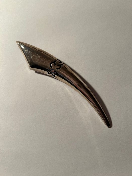 broszka srebrna z azurem