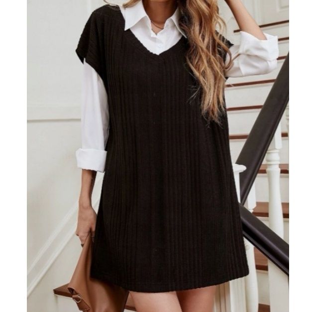 Sukienka prążek sweterkowa 38