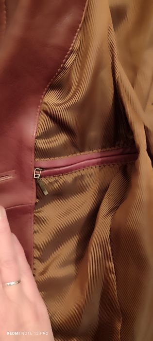 куртка женская S кожа Италия анилин
