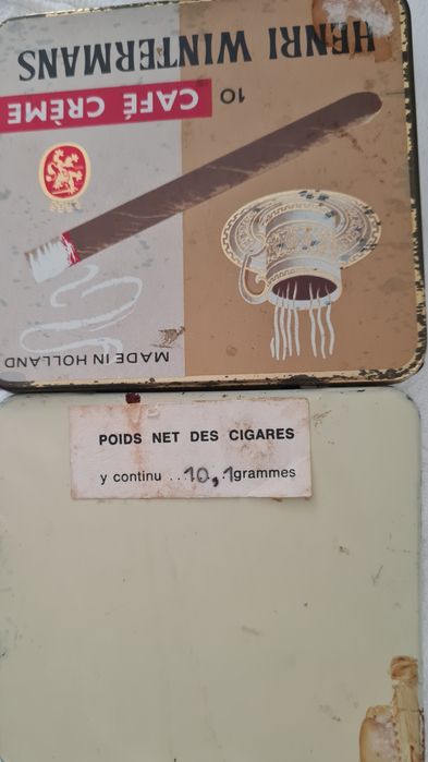 2 caixas cigarrilhas café creme seculo passado