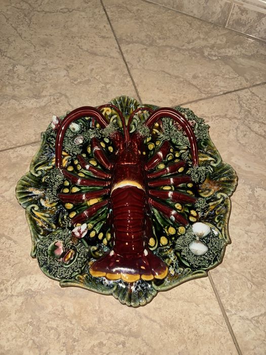 Prato de Majólica Portuguesa - Lagosta