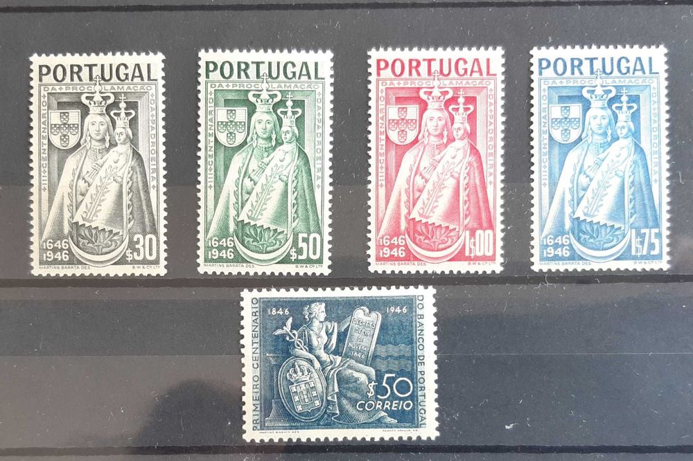Selos MNH de Portugal do ano de 1946l