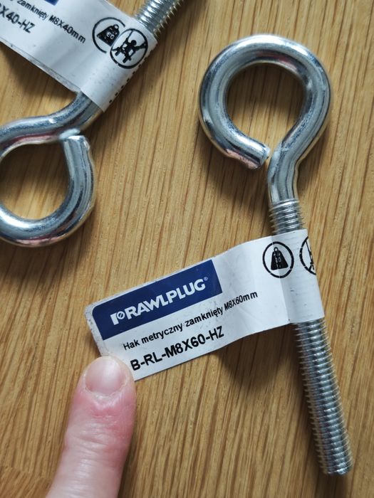 Kotwy do betonu cegły kotwy wbijane haki zamknięte Koelner Rawlplug hak metryczny