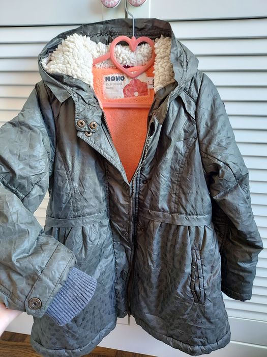 NoNo 8 lat 128 kurtka płaszczyk parka khaki dziewczęca dziewczynki