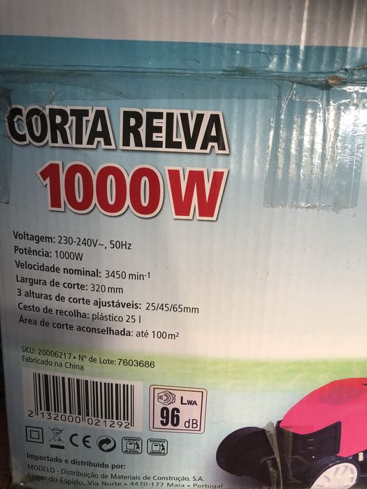 Corta relva 1000w