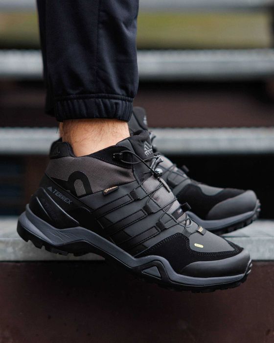 !ХУТРО! Adidas Terrex Fast R Mid Gore-Tex Black/Grey 41 42 43 44 45 46