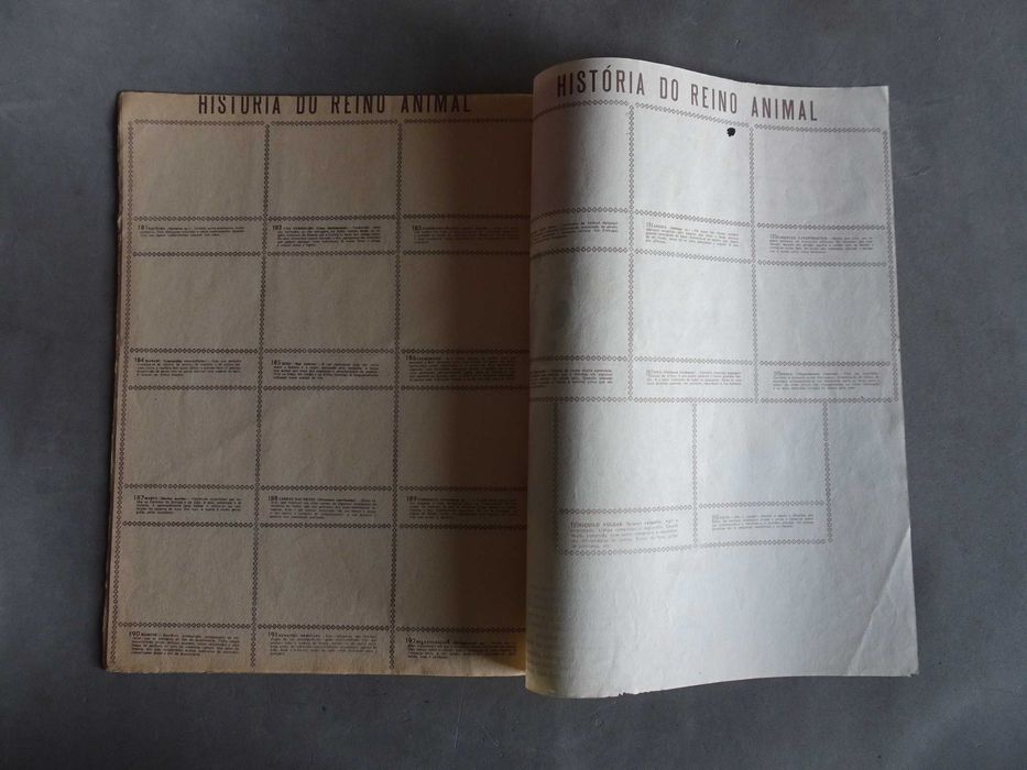 Caderneta de cromos de caramelos vazia História do Reino Animal + 149