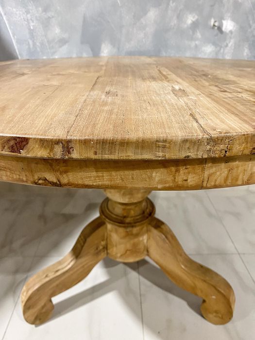 Stół dąb okragly drewno oczyszczony biedermeier