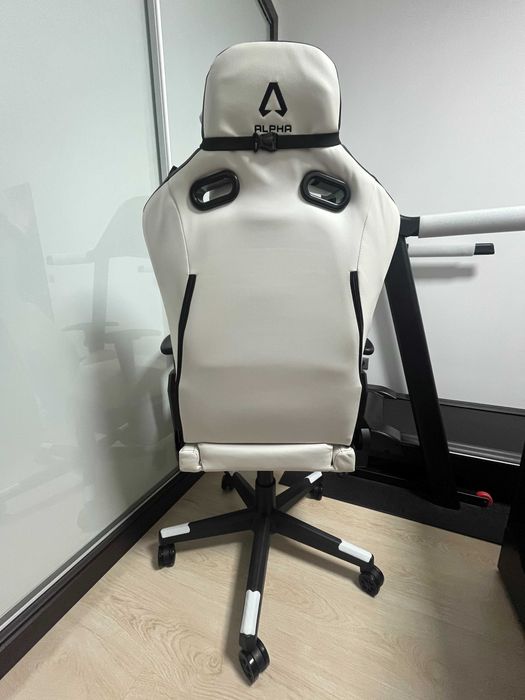 Cadeira Gaming Alpha Gamer Zeta Branca/Preta - NOVA