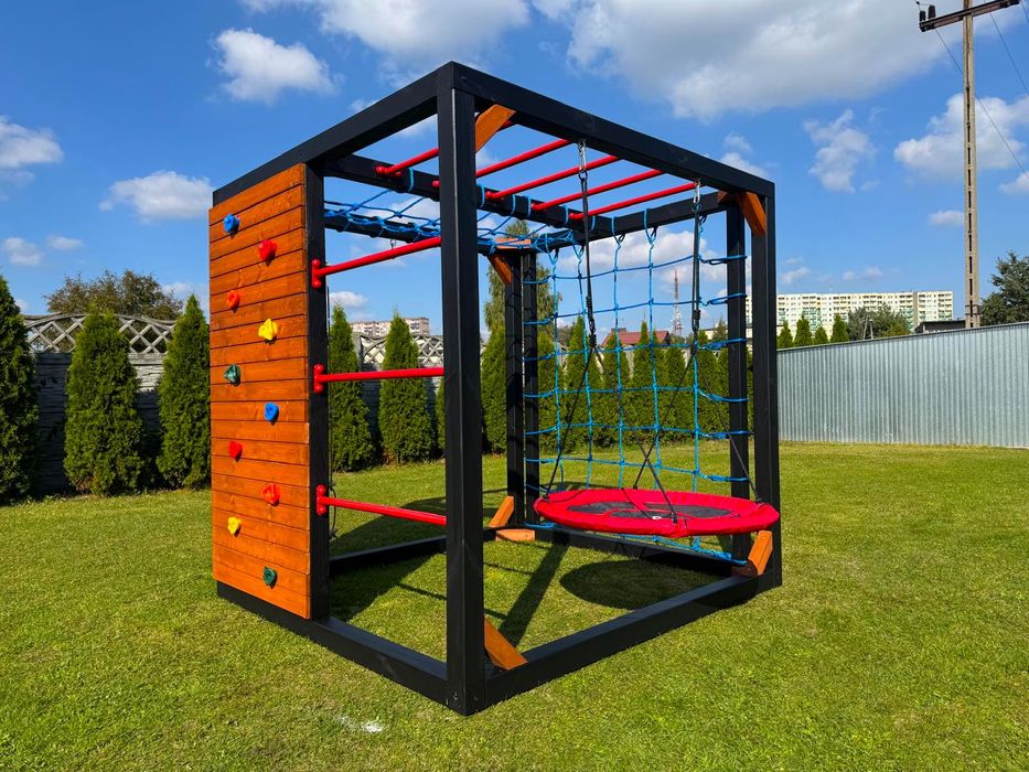 Drewniany Plac Zabaw do ogrodu - PROMOCJA - PUMBA - Domek - Huśtawka