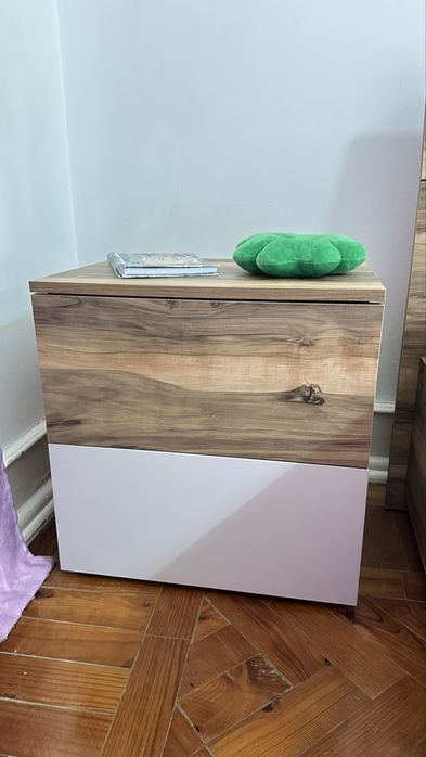 Conjunto Cama de Casal (150x190) + Somier + 2 Mesas de Cabeceira - Conforama