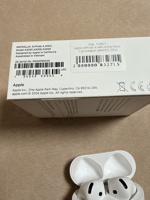 Навушники Apple AirPods 4 with Active Noise Cancellation