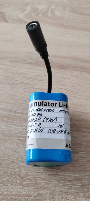 Akumulator-Bateria do łódki zanętowej Flytec D16 7.4 V 10Ah.
