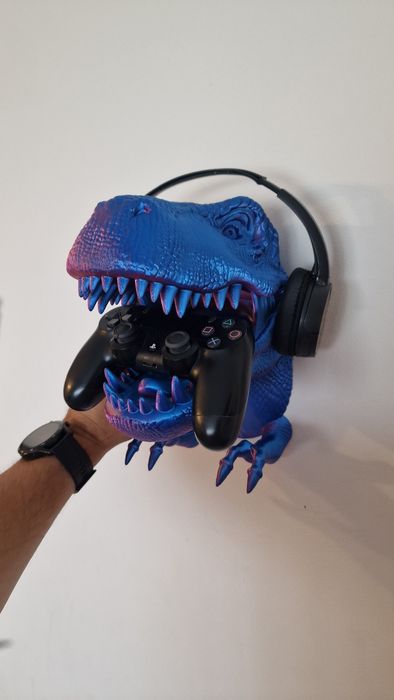 Suporte Gaming T-Rex - para Comando e headphones