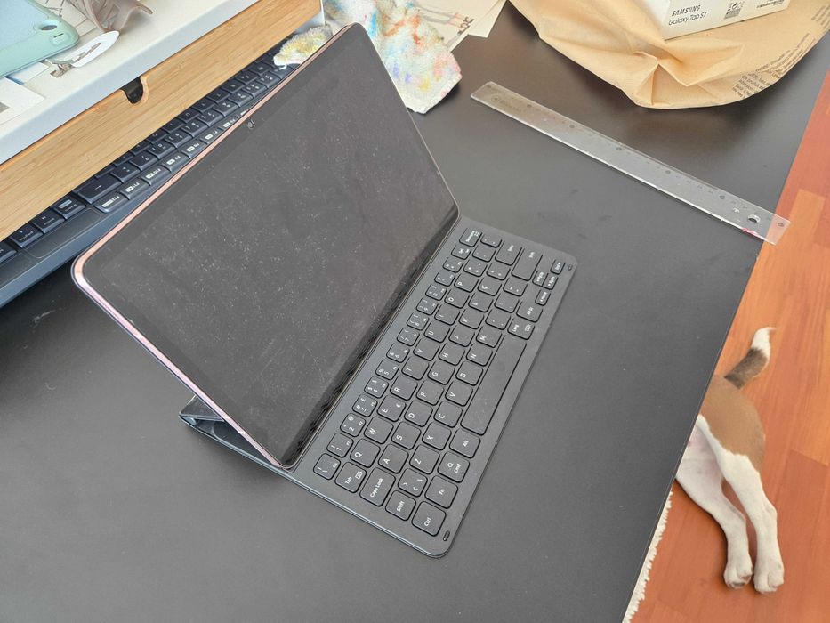Tablet Samsung Galaxy Tab S7 + Capa Teclado + S Pen (Caixa Completa)
