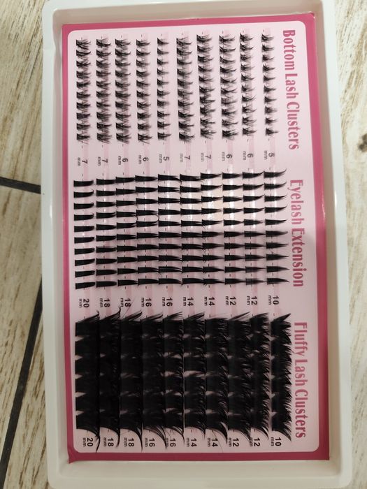 Rzęsy bondingowe kępki fluffy lash clusters