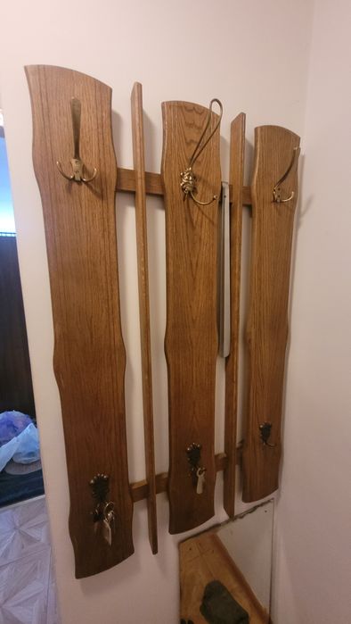 Wieszak na ubrania dębowy