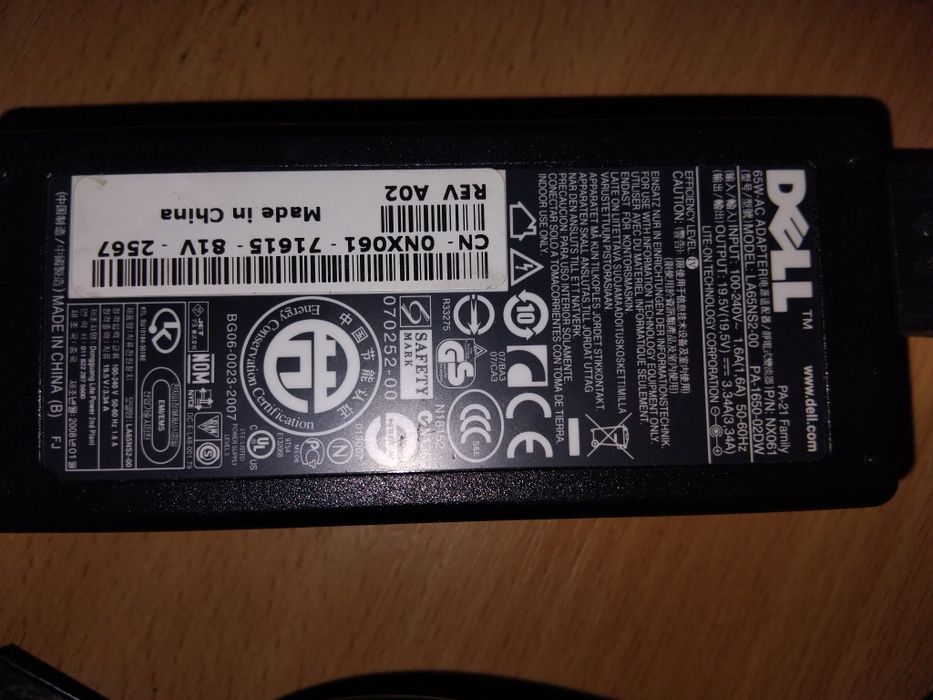 Блок питания Dell 65W 19.5V 3.34A