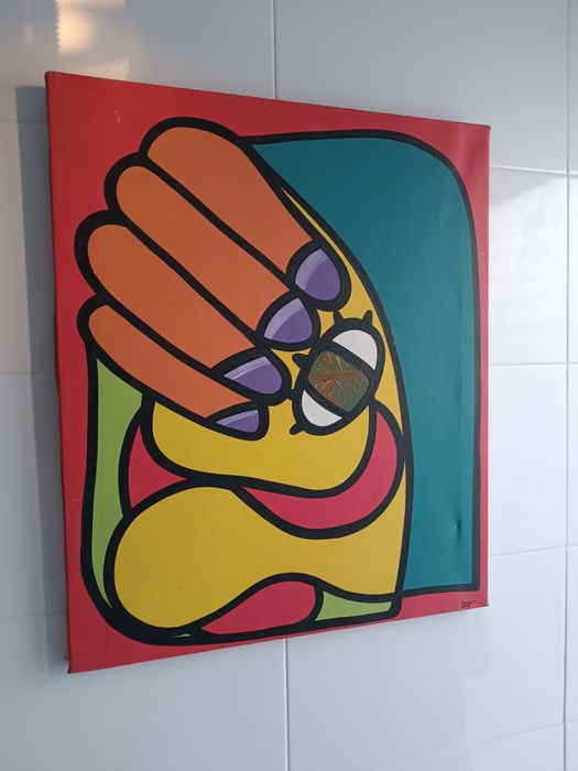 Quadro pintado à mão