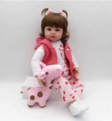 Bebe lalka reborn maluch 47cm miękkiego silikonu  48 CM.