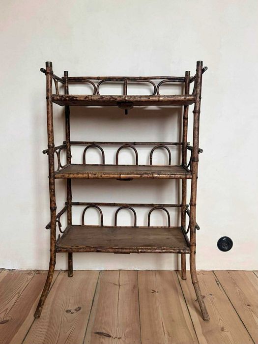 szafka etażerka antyk zabytkowa japonia bambus unikat