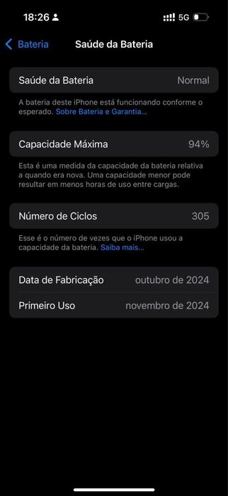 Iphone 15 128gb com 1 anonde uso