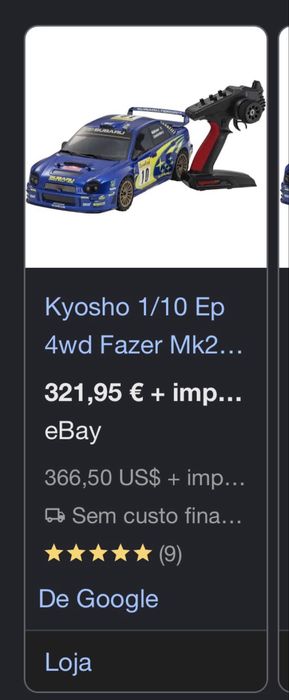 Carrinho telecomandado Kyosho