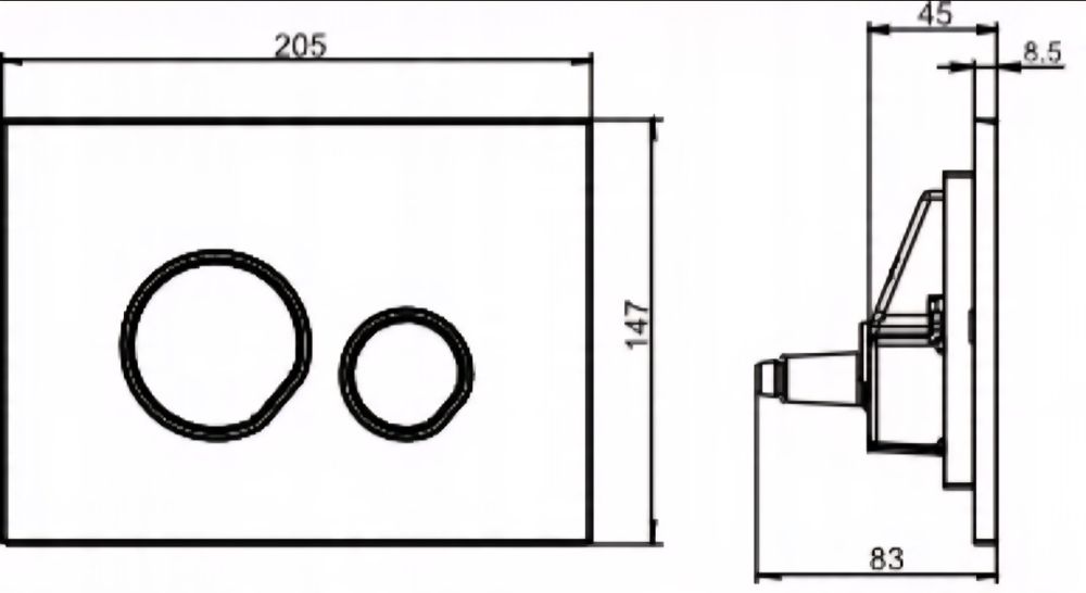 Przycisk spłukujący SANIT cedo biały