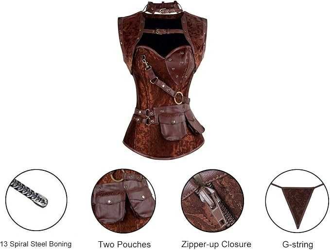 SEKSOWNY Gorset Charmian Gothic rozm.XXL
