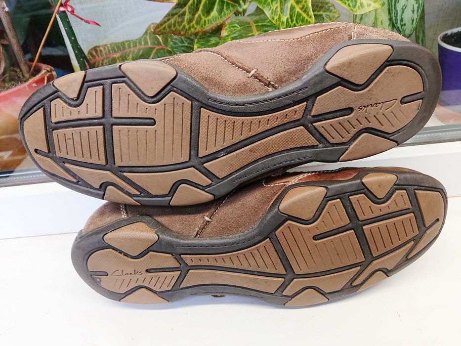 Мягкие  очень легкие кожаные мокасины " CLARKS " ОРИГИНАЛ  44,5 р