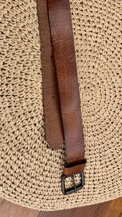 Skórzany pasek LEVI’S- brązowy