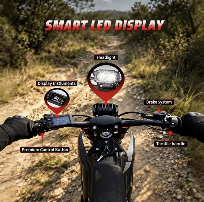 Mota elétrica E-Bike 95 km de autonomia e 8,2 cv