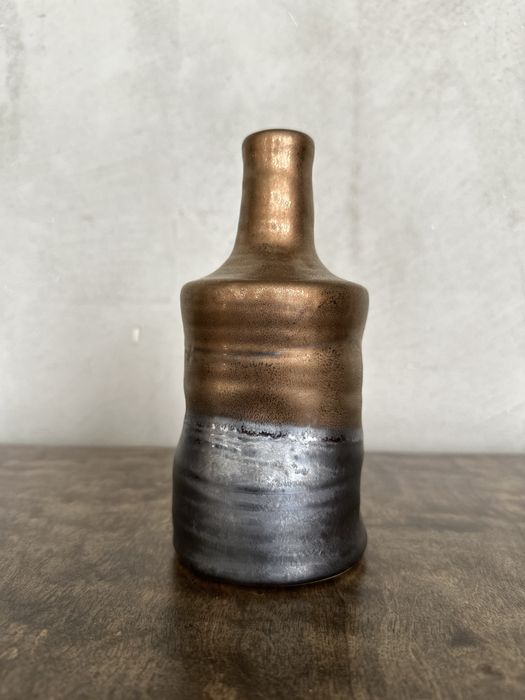 Wazon Ferox Aluro 2 szt ceramiczny miedziany surowy LOFT industrial