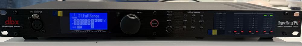 dbx DriveRack PA2 procesor dźwięku, zwrotnica audio