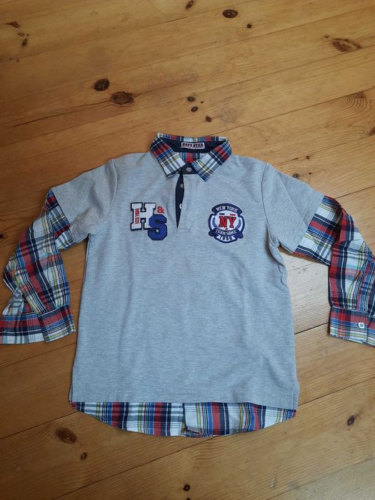 bluzka z kołnierzykiem dla chłopca, roz. 140, stan idealny