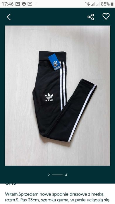 Spodnie dresowe , leginsy sportowe rozm S