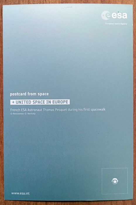 [KOSMOS] 2 oryginalne pocztówki European Space Agency [ESA]